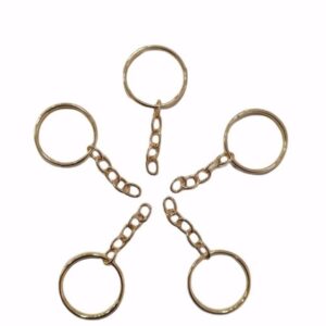 Argolas p/ Chaveiros e Pingentes c/ 10und. Dourado