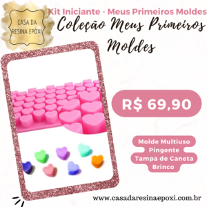 Molde Silicone - Corações / Pingentes / Tampa de Caneta