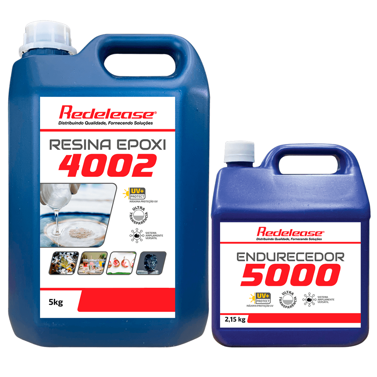 Resina Epoxi 4002 Alta Visc. ULTRA TRANSPARENTE e Proteção UV c/ Endurecedor (7,150Kg)