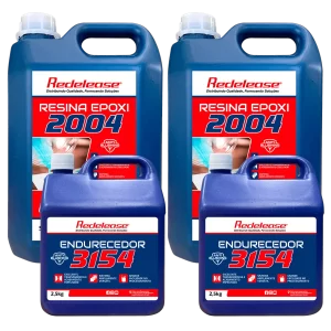 Resina 2004 Epoxi Transparente De Baixa Viscosidade Com Endurecedor 3154 (15 Kg)