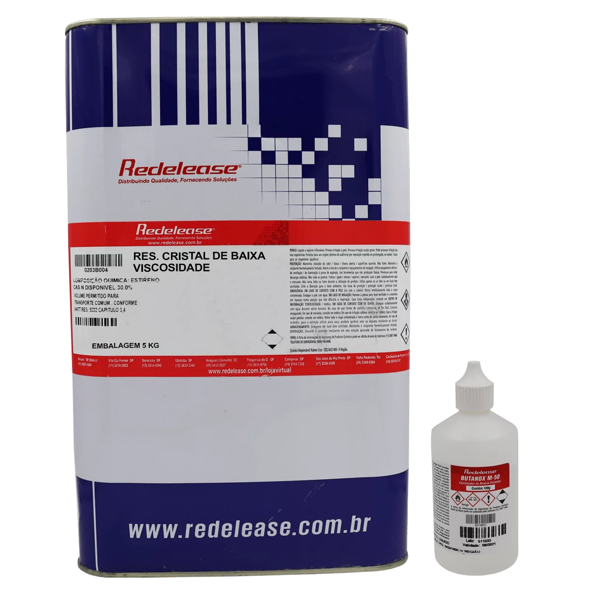 Resina Cristal de Baixa Viscosidade Com Catalisador (5,1kg)